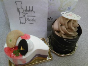 イチコ洋菓子店まがたまケーキ、ショコラケーキ