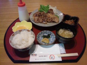 糸魚川駅日本海口膳処くひめランチ生姜焼き定食